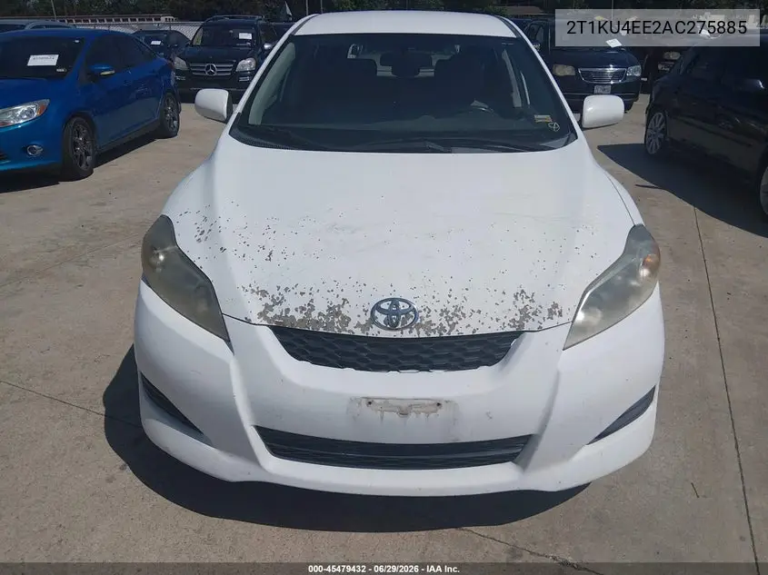 2010 Toyota Matrix VIN: 2T1KU4EE2AC275885 Lot: 45479432