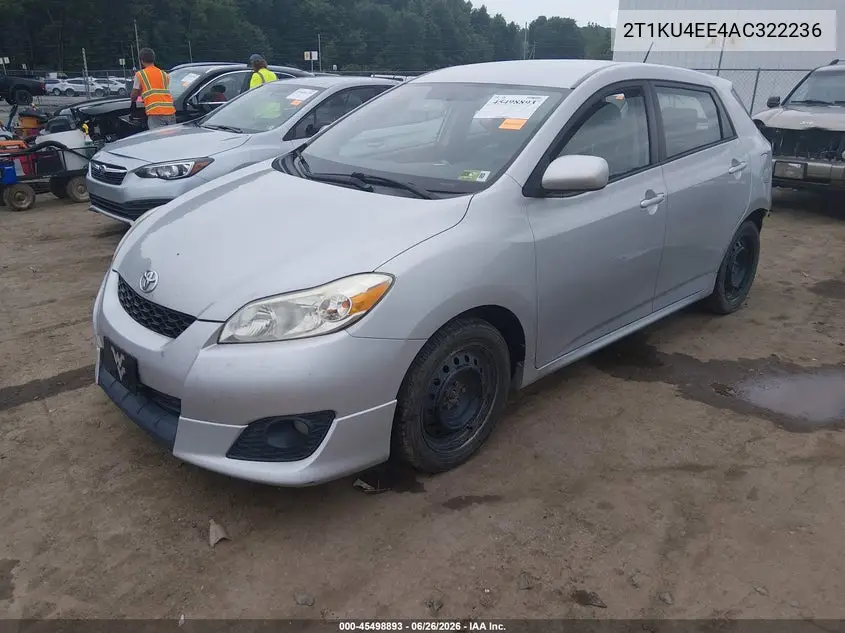 2010 Toyota Matrix VIN: 2T1KU4EE4AC322236 Lot: 45498893