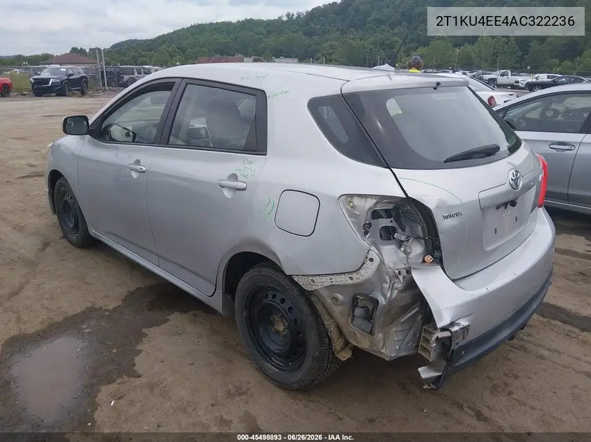 2010 Toyota Matrix VIN: 2T1KU4EE4AC322236 Lot: 45498893