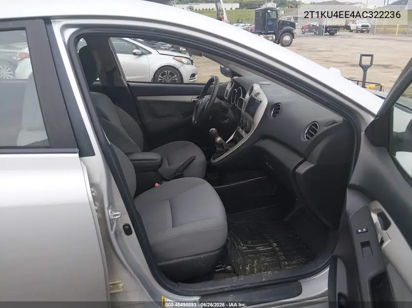 2010 Toyota Matrix VIN: 2T1KU4EE4AC322236 Lot: 45498893