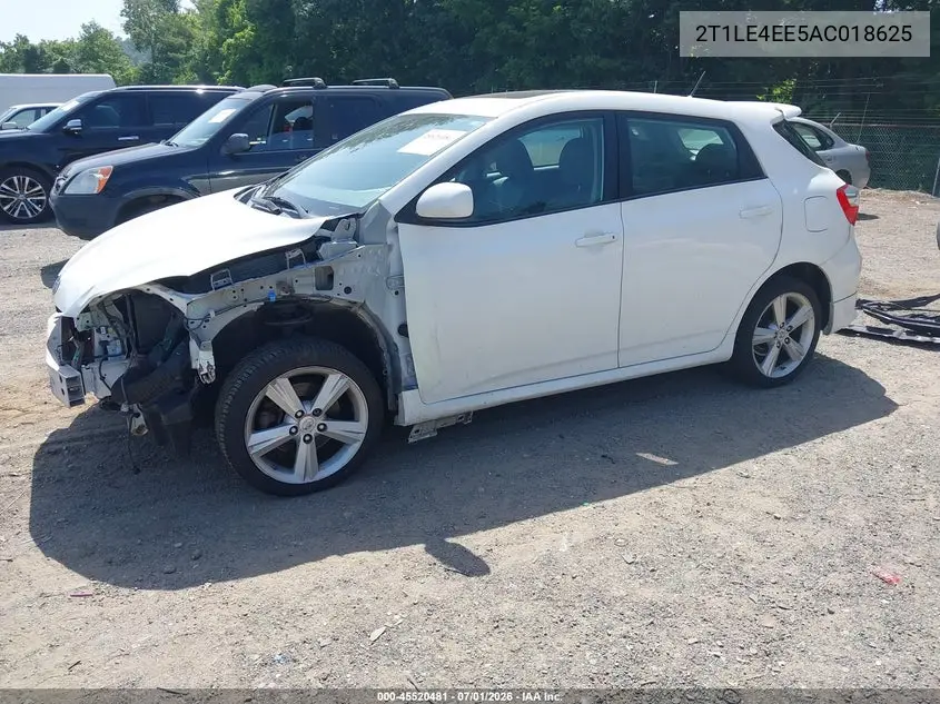 2010 Toyota Matrix S VIN: 2T1LE4EE5AC018625 Lot: 45520481