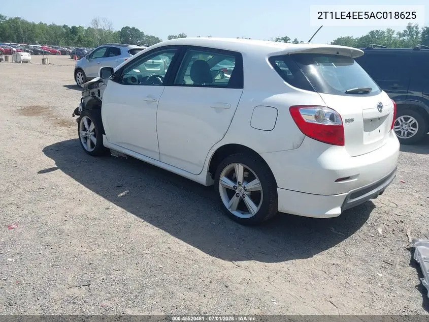 2010 Toyota Matrix S VIN: 2T1LE4EE5AC018625 Lot: 45520481