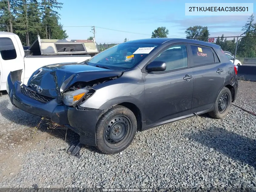 2010 Toyota Matrix VIN: 2T1KU4EE4AC385501 Lot: 45571933