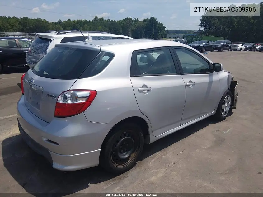 2010 Toyota Matrix VIN: 2T1KU4EE5AC509906 Lot: 45581753