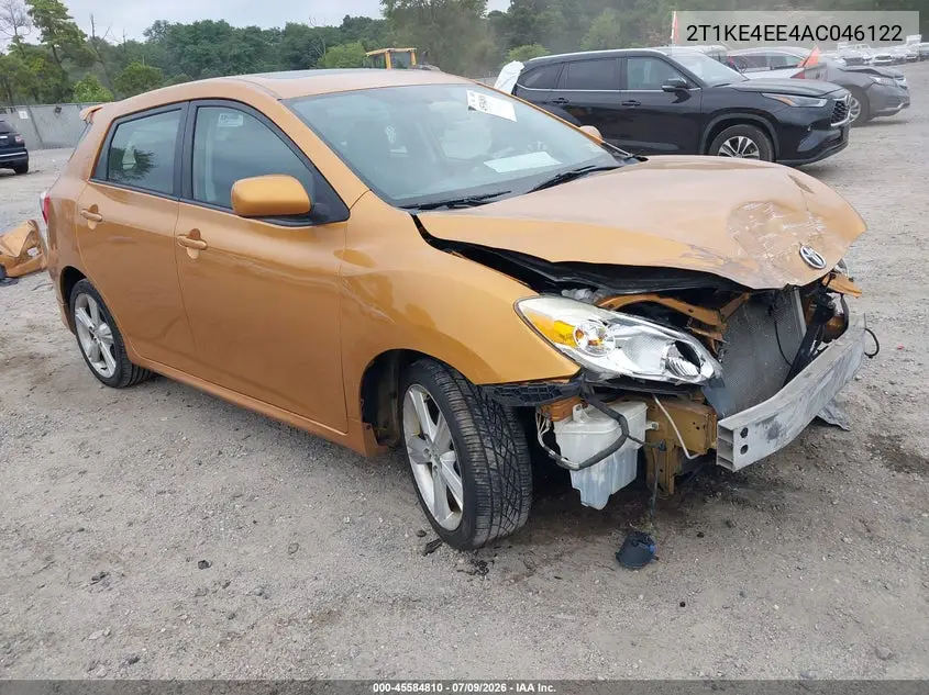 2010 Toyota Matrix S VIN: 2T1KE4EE4AC046122 Lot: 45584810