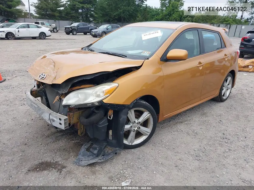 2010 Toyota Matrix S VIN: 2T1KE4EE4AC046122 Lot: 45584810