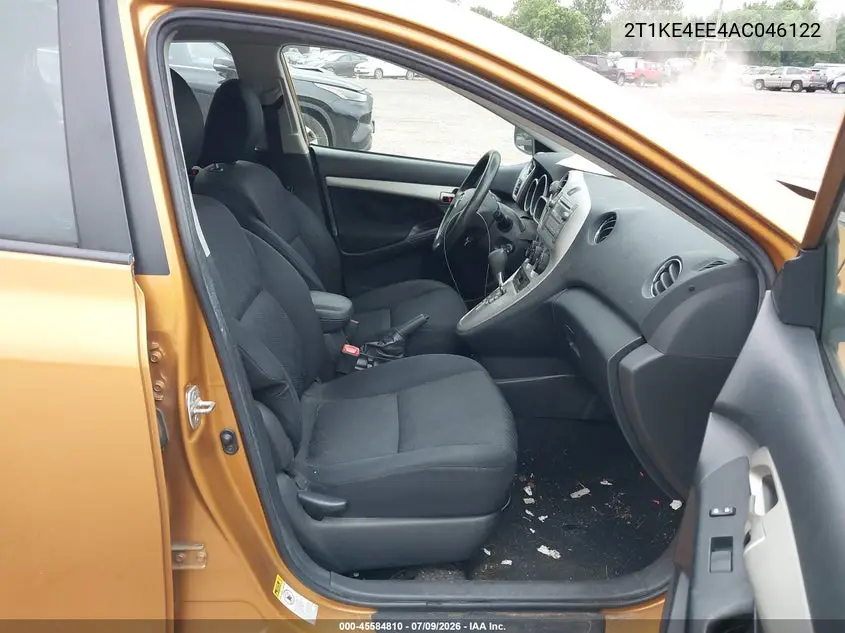2010 Toyota Matrix S VIN: 2T1KE4EE4AC046122 Lot: 45584810