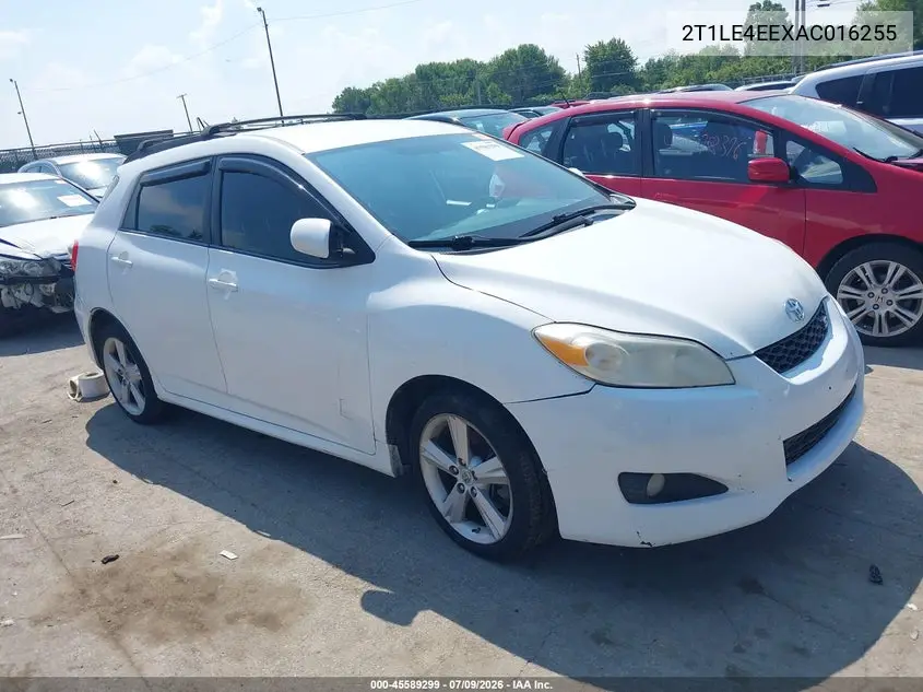 2010 Toyota Matrix S VIN: 2T1LE4EEXAC016255 Lot: 45589299
