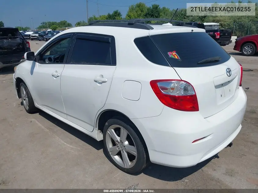 2010 Toyota Matrix S VIN: 2T1LE4EEXAC016255 Lot: 45589299