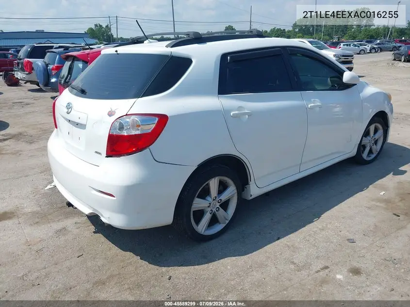 2010 Toyota Matrix S VIN: 2T1LE4EEXAC016255 Lot: 45589299