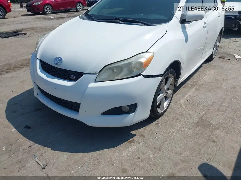 2010 Toyota Matrix S VIN: 2T1LE4EEXAC016255 Lot: 45589299