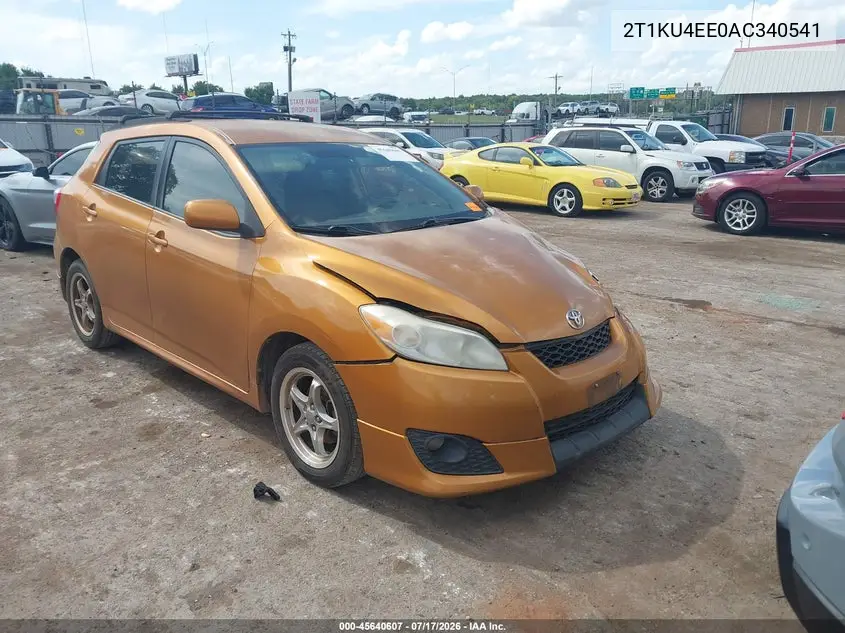 2010 Toyota Matrix VIN: 2T1KU4EE0AC340541 Lot: 45640607