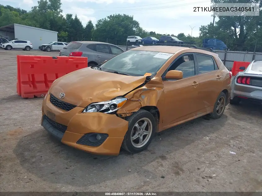 2010 Toyota Matrix VIN: 2T1KU4EE0AC340541 Lot: 45640607