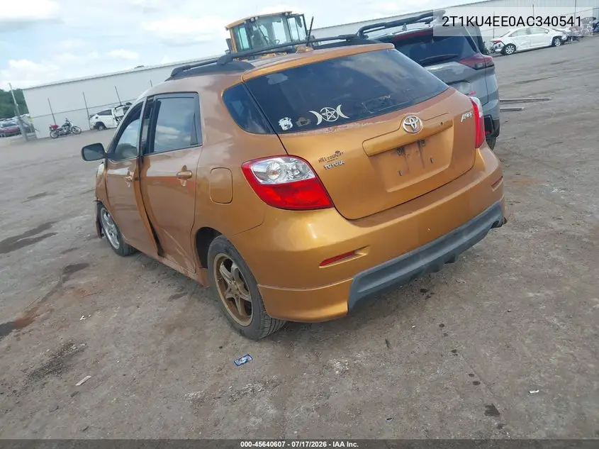 2010 Toyota Matrix VIN: 2T1KU4EE0AC340541 Lot: 45640607