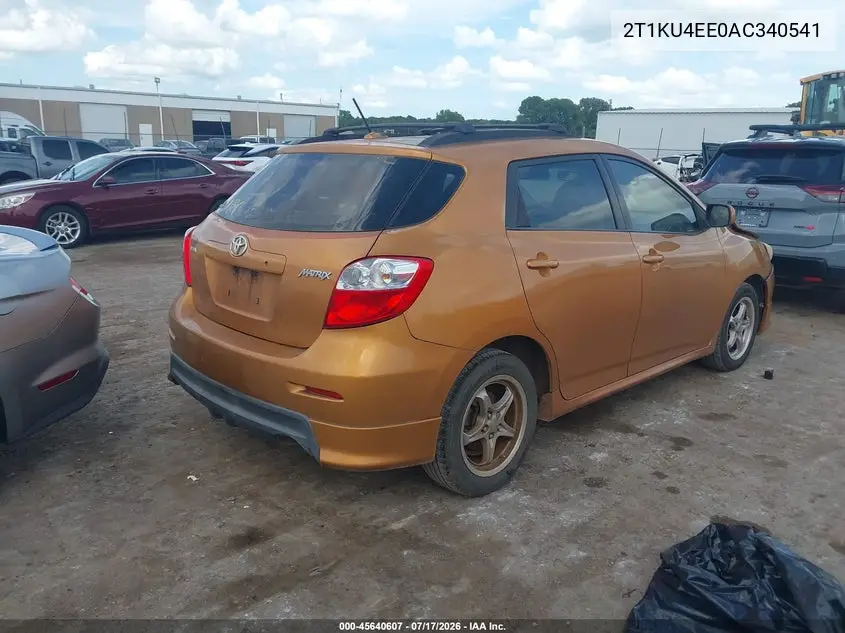 2010 Toyota Matrix VIN: 2T1KU4EE0AC340541 Lot: 45640607