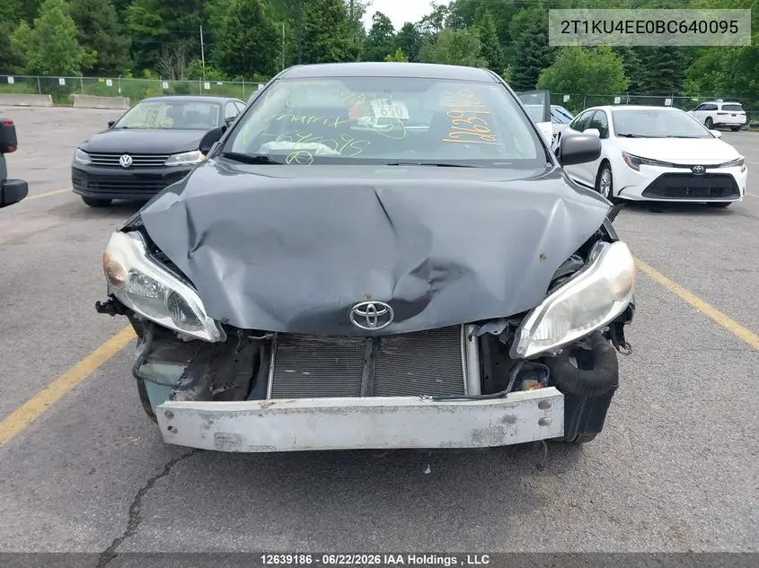 2011 Toyota Matrix VIN: 2T1KU4EE0BC640095 Lot: 12639186
