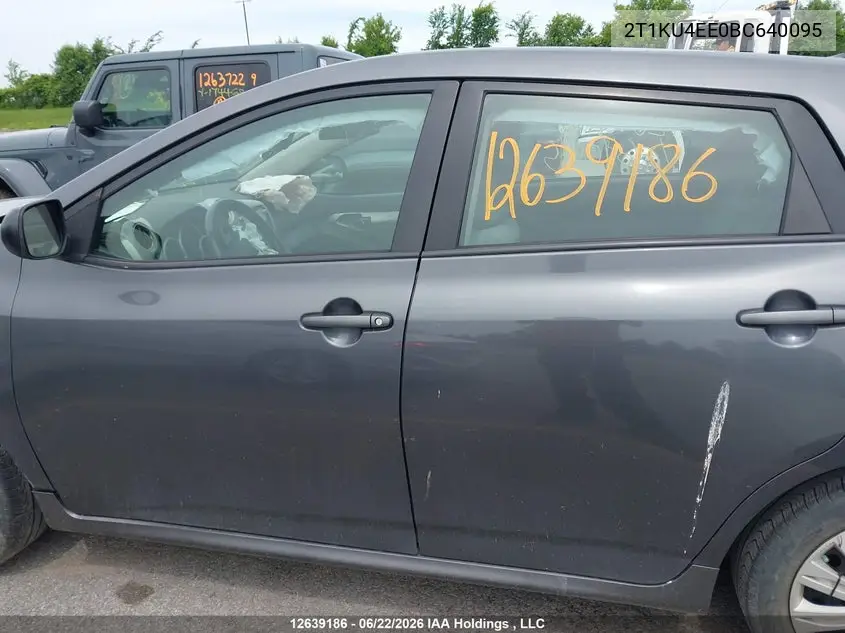 2011 Toyota Matrix VIN: 2T1KU4EE0BC640095 Lot: 12639186