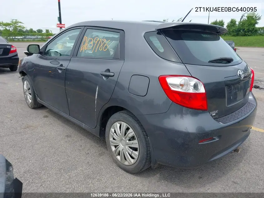 2011 Toyota Matrix VIN: 2T1KU4EE0BC640095 Lot: 12639186