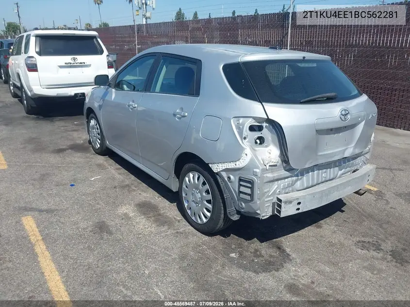 2011 Toyota Matrix VIN: 2T1KU4EE1BC562281 Lot: 45569457