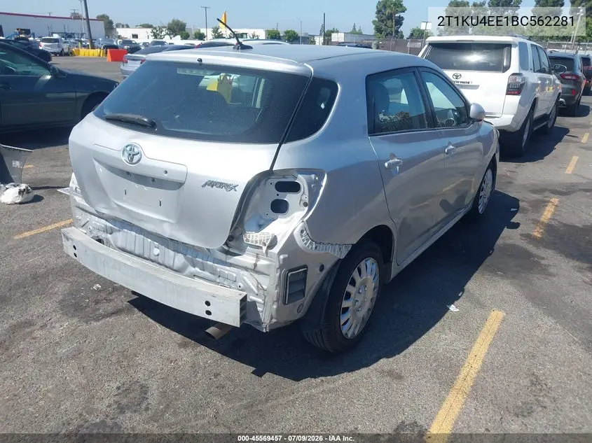 2011 Toyota Matrix VIN: 2T1KU4EE1BC562281 Lot: 45569457