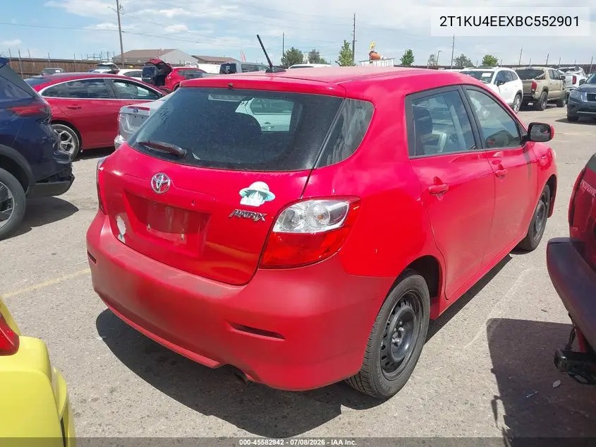 2011 Toyota Matrix VIN: 2T1KU4EEXBC552901 Lot: 45582942