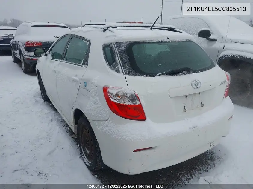 2012 Toyota Matrix Wagon VIN: 2T1KU4EE5CC805513 Lot: 12460172