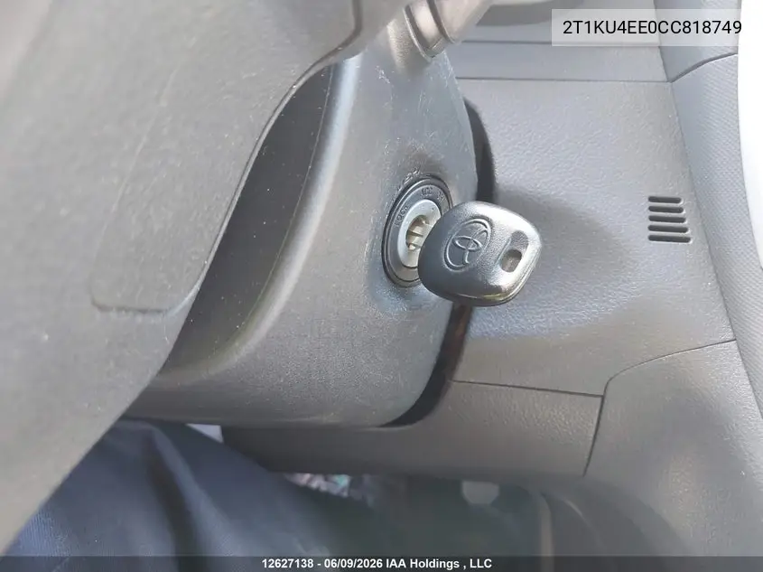 2012 Toyota Matrix VIN: 2T1KU4EE0CC818749 Lot: 12627138