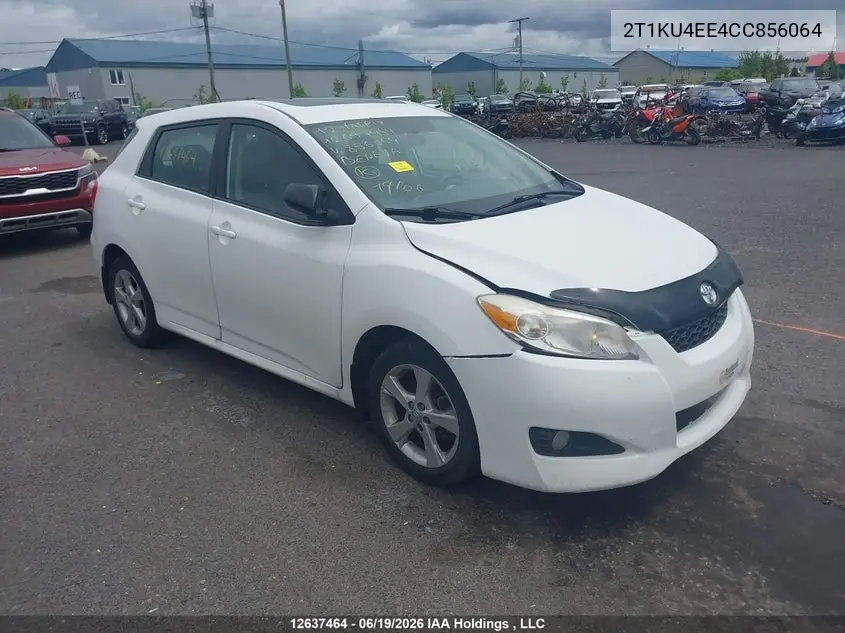 2012 Toyota Matrix VIN: 2T1KU4EE4CC856064 Lot: 12637464X