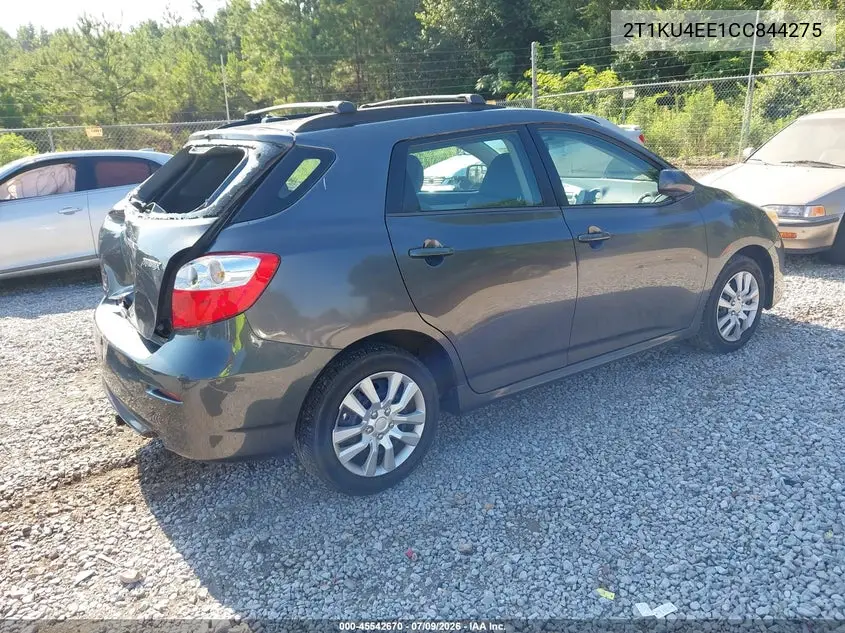 2012 Toyota Matrix L VIN: 2T1KU4EE1CC844275 Lot: 45542670