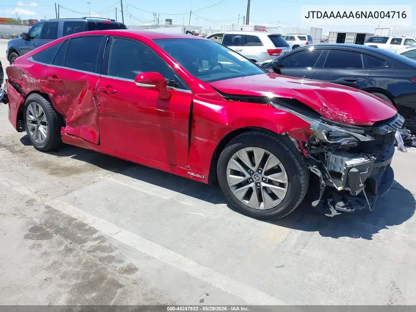 2022 Toyota Mirai Xle VIN: JTDAAAAA6NA004716 Lot: 45247932