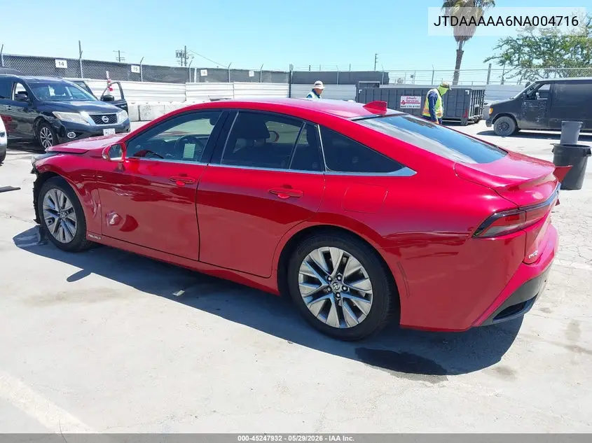 2022 Toyota Mirai Xle VIN: JTDAAAAA6NA004716 Lot: 45247932