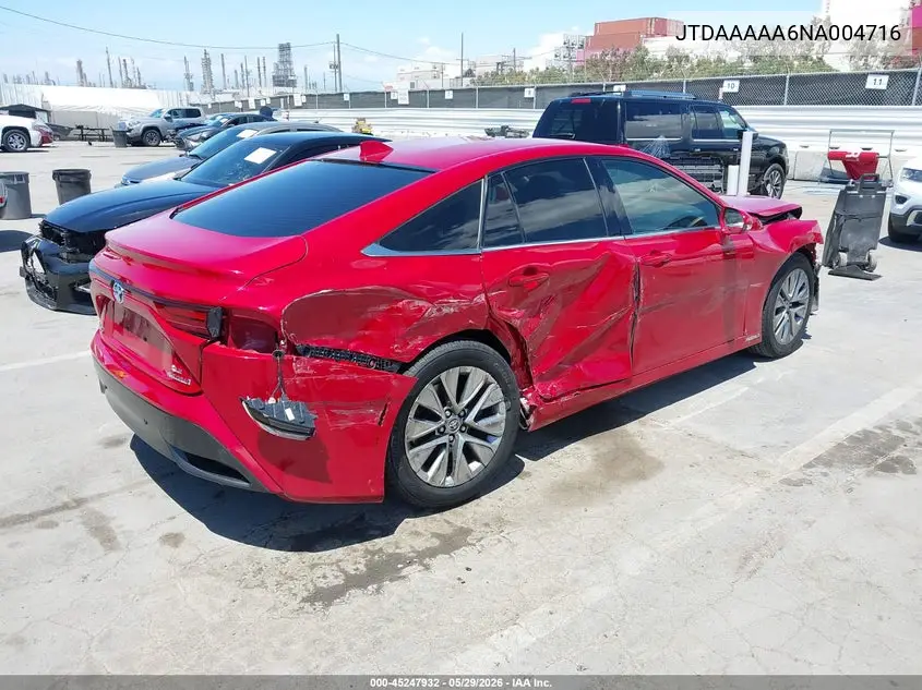 2022 Toyota Mirai Xle VIN: JTDAAAAA6NA004716 Lot: 45247932