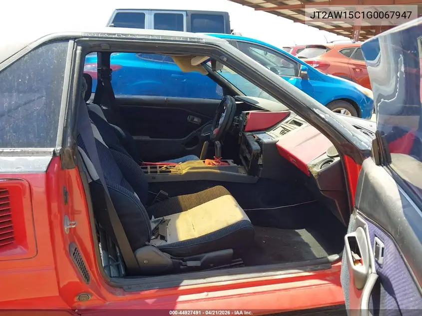 1986 Toyota Mr2 VIN: JT2AW15C1G0067947 Lot: 44927491