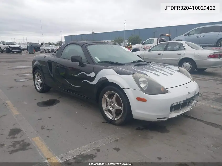 2001 Toyota Mr2 Spyder VIN: JTDFR320410029422 Lot: 45040681