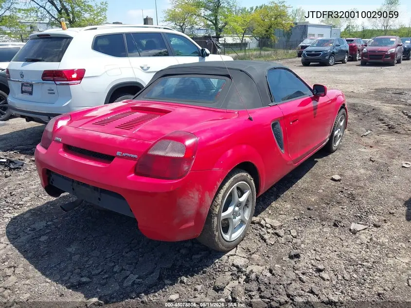 2001 Toyota Mr2 Spyder VIN: JTDFR320010029059 Lot: 45078806