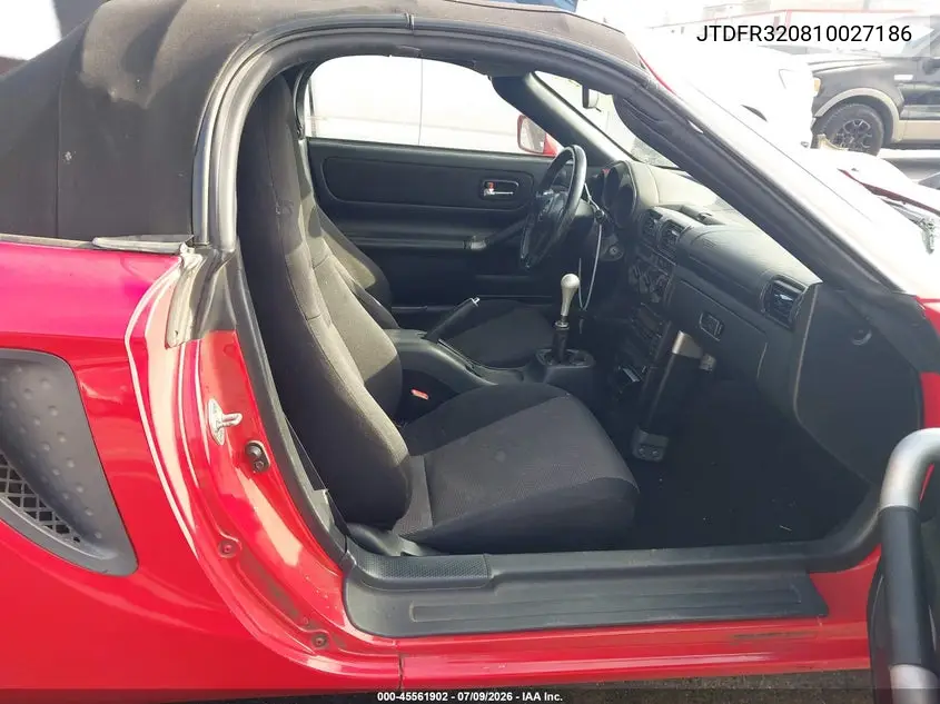 2001 Toyota Mr2 Spyder VIN: JTDFR320810027186 Lot: 45561902