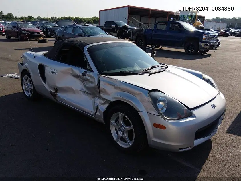 2001 Toyota Mr2 Spyder VIN: JTDFR320410034880 Lot: 45591018