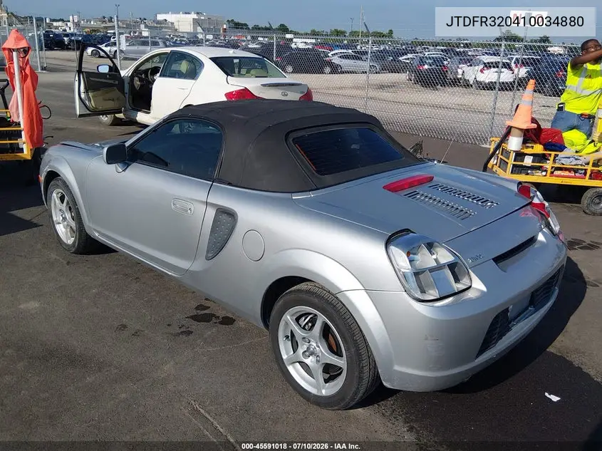 2001 Toyota Mr2 Spyder VIN: JTDFR320410034880 Lot: 45591018