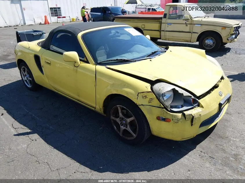 2002 Toyota Mr2 Spyder VIN: JTDFR320320042888 Lot: 45573678