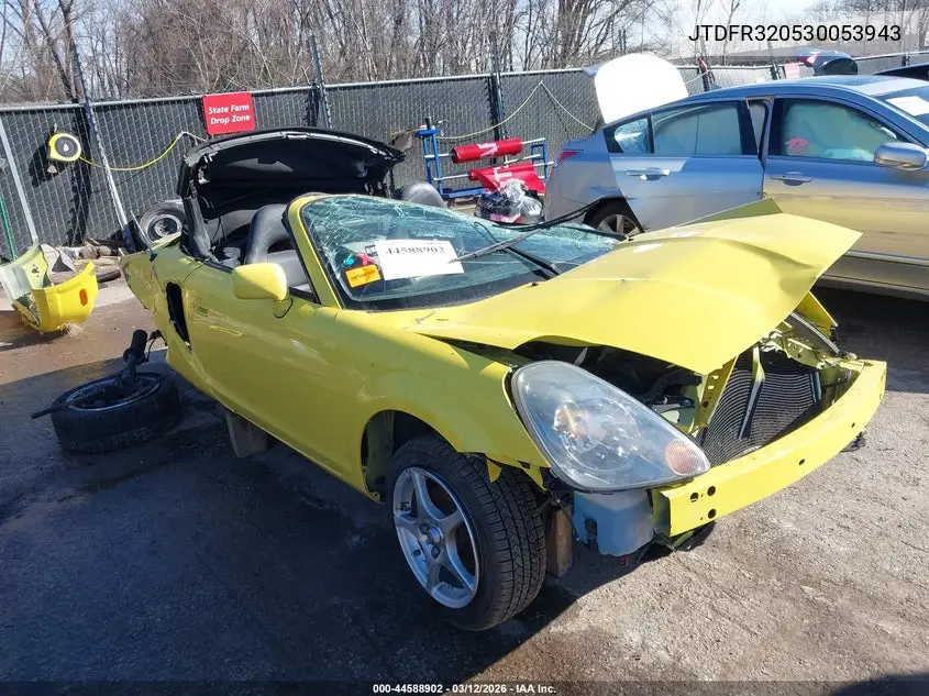 2003 Toyota Mr2 Spyder VIN: JTDFR320530053943 Lot: 44588902
