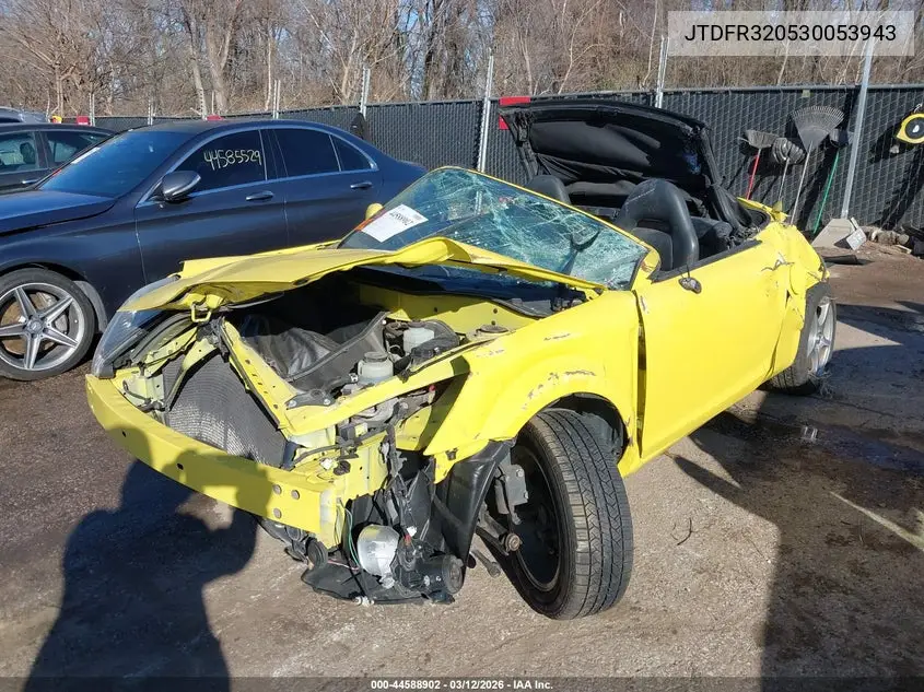 2003 Toyota Mr2 Spyder VIN: JTDFR320530053943 Lot: 44588902