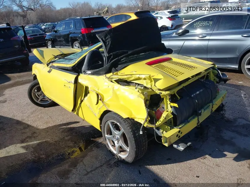 2003 Toyota Mr2 Spyder VIN: JTDFR320530053943 Lot: 44588902