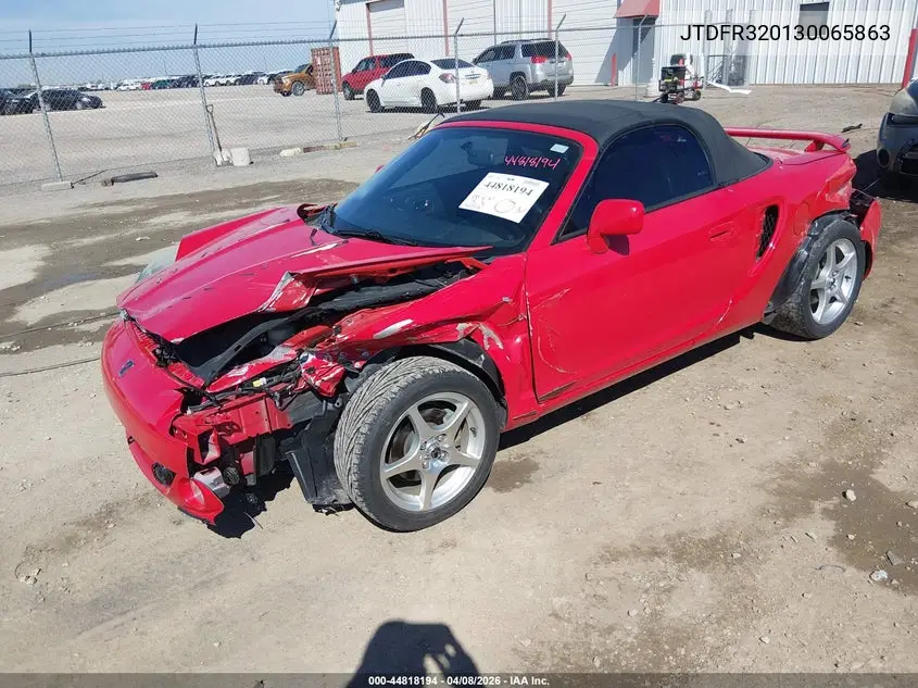 2003 Toyota Mr2 Spyder VIN: JTDFR320130065863 Lot: 44818194