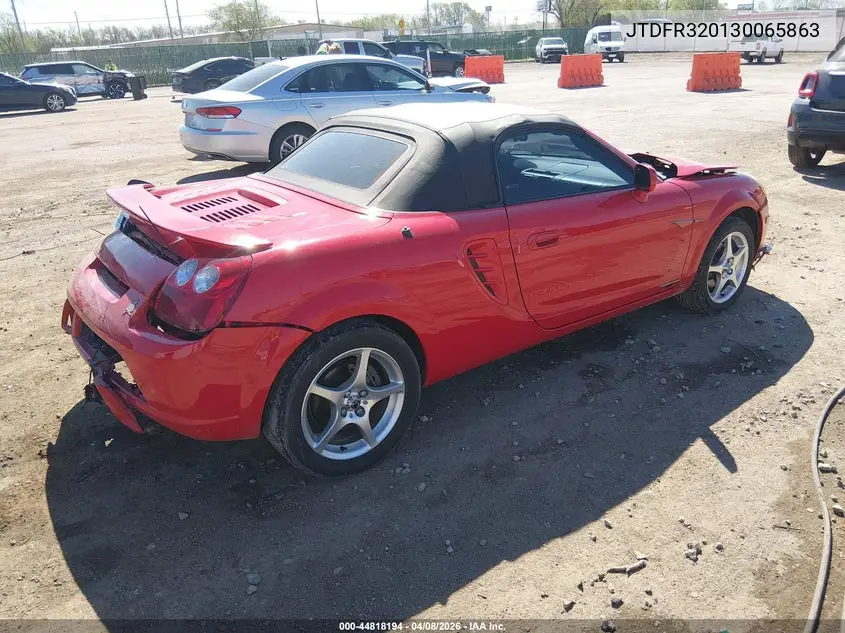 2003 Toyota Mr2 Spyder VIN: JTDFR320130065863 Lot: 44818194