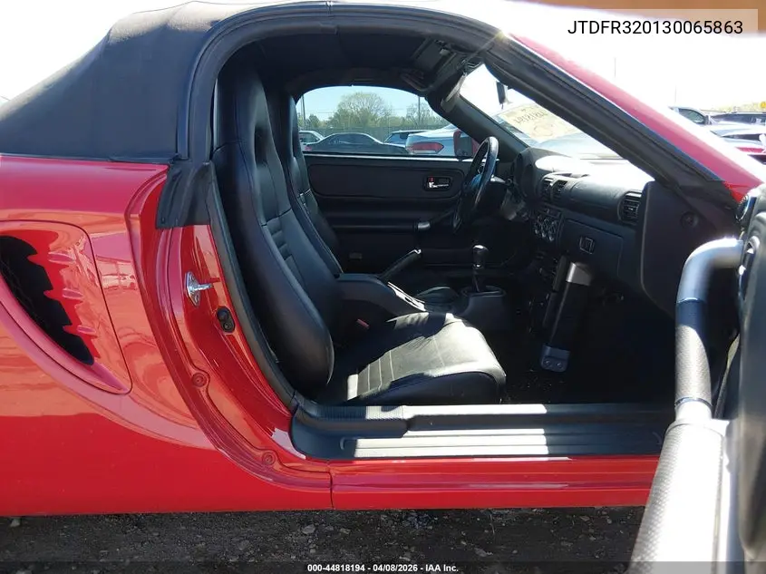 2003 Toyota Mr2 Spyder VIN: JTDFR320130065863 Lot: 44818194