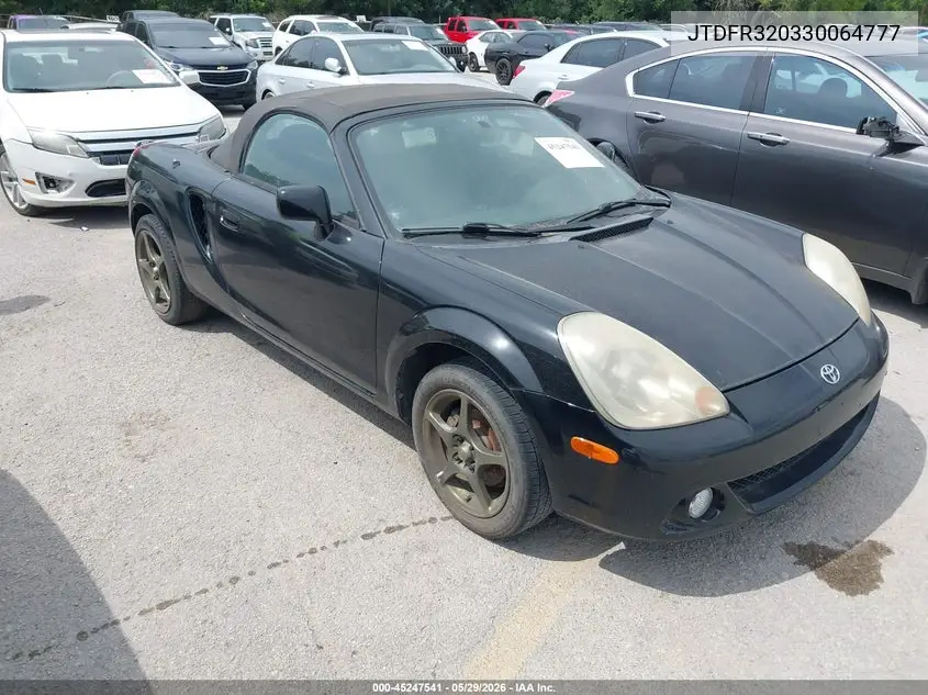 2003 Toyota Mr2 Spyder VIN: JTDFR320330064777 Lot: 45247541