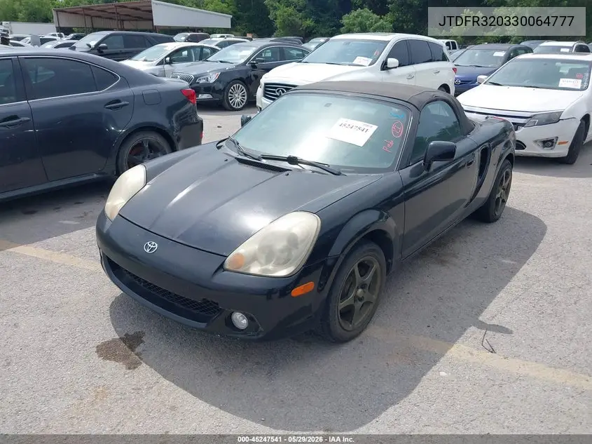 2003 Toyota Mr2 Spyder VIN: JTDFR320330064777 Lot: 45247541