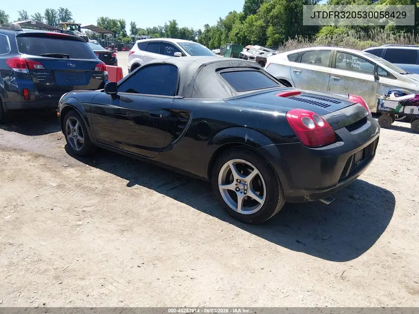 2003 Toyota Mr2 Spyder VIN: JTDFR320530058429 Lot: 45287914