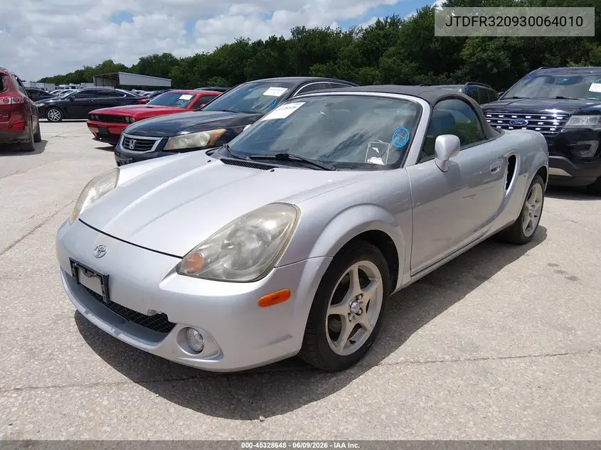 2003 Toyota Mr2 Spyder VIN: JTDFR320930064010 Lot: 45328648
