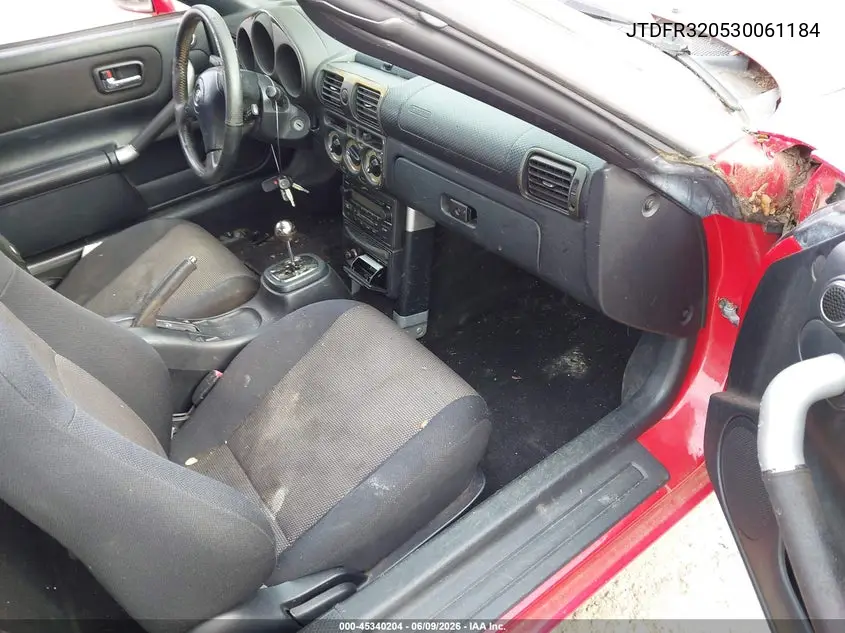 2003 Toyota Mr2 Spyder VIN: JTDFR320530061184 Lot: 45340204